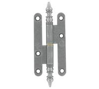 J.bros SSA30063 paumelle Rustique Acier en 140 x 55 mm Poli Vernis, Bout Rond Gauche