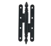 Paumelle n°1 vase rustique n°3 BROS - bouts ronds - acier - 140 x 55 mm - epoxy noir - 3ARD145B