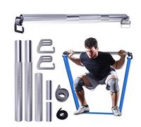 J Bryant Bande de résistance de Fitness pour entraînement Complet du Corps - Équipement de Gym à Domicile - Grand Crochet - Barre en métal de 96 cm