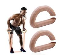 J Bryant Heavy Duty Wooden Resistance Bands Handles, Versatile Exercise Handles with Anti-Slip Grips for Home Gym Pilates, Strength Training, and Full-Body Workouts - 1 Pair