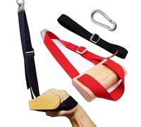 J Bryant Poignée de lutte ergonomique en bois pour entraînement du poignet et de l'avant-bras, sangle réglable, équipement de force de préhension pour poulie machine à goupille de chargement