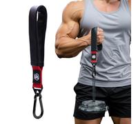 J Bryant Sangle de poignet avec poignée rembourrée en cuir - Outil de musculation pour avant-bras, biceps et exercices de machine à câble - Support réglable unisexe