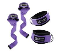 J Bryant Sangles de poignet de levage pour haltérophilie et sangle de cheville pour machines à câbles, exercices de musculation, lilas