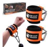 J Bryant sangles de poignet rembourrées en néoprène avec crochets et boucles triangulaires ajustables et design de poignet sécurisé pour les machines à câbles et la musculation