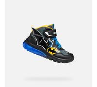 Geox J Ciberdron Boy Basket, Noir/Jaune, 30 EU