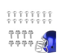 J Clip - Stainless Steel Football Repair Kit, 24 Pieces Helmet Replacement Parts Set | Durable Sports Gear Fastener Screws, Universal Maintenance Hardware for Football, Hockey, Baseball