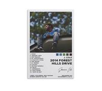 J. Cole 2014 Forest Hills DriveModerne Impression haute définition Multi Scène Décoration murale imperméable pour salon, chambre, bureau et salle de bain 60 x 90 cm Sans cadre