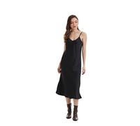 J.Corrine Damen Satin Slip Kleid Spaghetti-Träger Midi-Länge V-Ausschnitt Seitenschlitz Casual Party Sexy Abendkleid Lang