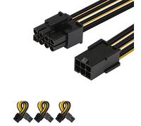 J&D 3 Paquets 6 Pin vers 8 Pin PCI Express (PCIe) Graphique la Vidéo Carte d'alimentation Câble Adaptateur, 10cm