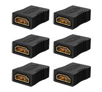 J&D 8K HDMI Coupler, 8K@60Hz/4K@120Hz Female to Female Connector HDMI Extender, Support 3D, HDR, HDCP, Arc,Compatible avec DVD, Blu-Ray, TV, Laptop, PC, Monitor, 6 Paquets