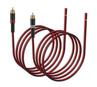 J&D Adaptateur RCA vers Câble Haut-parleur, 2 Pcs 20AWG 2 m, Connecteur RCA Mâle vers Fil Nu pour Réparer Câbles de Haut-parleurs, Compatible avec Amplificateurs, Récepteurs AV