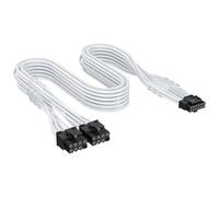 J&D Câble 600W 12VHPWR PCIe 5.0 Compatible avec Les Alimentations Corsair, Connecteur d’Alimentation GPU Type-4 12+4Pin (12V-2x6), Compatible avec Les Séries RM, HX, AX, 60 cm, Blanc