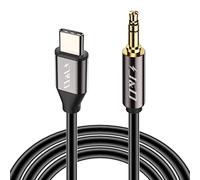 J&D Câble Audio USB C vers 3,5 mm 1/8 Pouce Aux, Câble Adaptateur Aux USB Type C vers 3,5 mm 1/8 Pouce TRS Standard Compatible avec iPhone 16/17 Series, 1 m