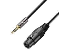 J&D Câble Microphone XLR vers 3,5 mm, Adaptateur Équilibré XLR Femelle Plaqué Or vers TRS Mâle 3,5 mm, Coque Robuste, Compatible Appareil Photo DSLR, Caméscopes, Carte Son Ordinateur, 4,5 Mètres