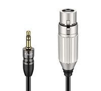 J&D Câble XLR Femelle vers Jack 3.5mm TRS Mâle, Câble Microphone Symétrique 0.9 Mètre, Boîtier en Cuivre, Adaptateur Audio pour Appareil Photo Reflex, Carte Son PC, Caméscope