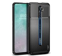 J&D Compatible pour Oppo Reno2 Z Coque/Oppo [Fibre Carbone Pattern] [Poids Léger] Coque de Protection Antichoc de TPU et Résistant aux Rayures Étui Souple - [Pas pour Oppo Reno2] - Noir