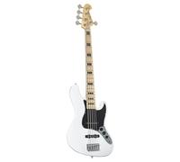 J & D JB Vintage 1975 5-String Electric Bass (White) - Basse Électrique 5 cordes