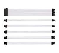 J&D Kit d'extension de Câble ATX, 6 Paquets 18AWG 30cm pour Alimentation 24/8/6/4+4 Pin/6+2 Pin Extension de Cordon d'alimentation PSU avec des Peignes de Câble