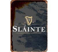 J.DXHYA Affiche en métal Slainte Guinness - Plaque rétro vintage pour maison, cuisine, bar, café, 30,5 x 20,3 cm