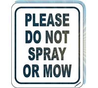 J.DXHYA Plaque en métal vintage avec inscription « Please Do Not Spray Or Mow Outdoor » - 20,3 x 30,5 cm - Décoration murale rétro en aluminium