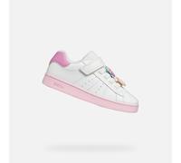 Geox J Eclyper Girl F Basket, Blanc/Rose foncé, 35 EU