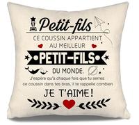 J’espère Qu’à Chaque Fois Que tu serres ce Coussin dans tes Bras il Te rappelle Combien Je t’Aime Housse de Coussin pour Petit-Fils Anniversaire Graduation Cadeau de Noël Meilleur Petit-Fils