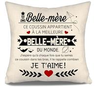 J’espère qu’à chaque fois que tu serres ce coussin dans tes bras il te rappelle combien je t’aime Housses de coussin pour la belle-mère Anniversaire Fête des mères Cadeau de Noël (belle-mère a)