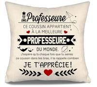 J’espère Qu’à Chaque Fois Que tu serres ce Coussin dans tes Bras il Te rappelle Combien Je t’apprécie Housse de Coussin pour Professeure Anniversaire Graduation Cadeau de Noël Meilleure Professeure