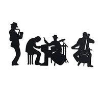 J-Fly Bathroom Decorations for Living Room Western Decor Music Metal Wall Art Jazz Music Theme Saxophone Wall Hanging Bedroom Office