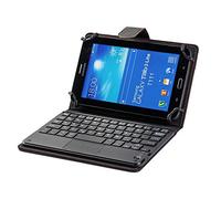 J&H Étui à rabat universel pour tablette HP Slate7 VoiceTab Ultra de 7" à 7,9", en cuir synthétique avec clavier Bluetooth (TOUCHPAD MOUSE) pour HP Slate7 VoiceTab Ultra 7"