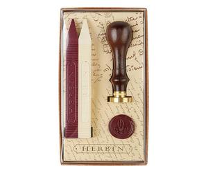 J.Herbin, 1 Set de cire traditionnelle + sceau fleur de Lys