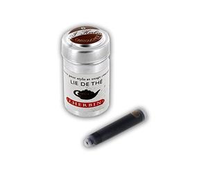 J. Herbin Cartouches universelles à clipser (compatible avec tous les stylos) cartouches sont soigneusement emballées dans une boîte métallique cylindrique, lot de 6