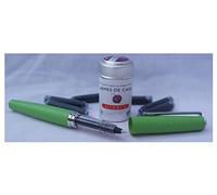 J HERBIN en métal Vert stylo roller avec pointe fine et boîte de 6 cartouches de Parme, larmes de cassis