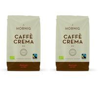 J. Hornig Café en grains Espresso Bio & Équitable, Caffè Crema Bio, 1kg de grains entiers, goût chocolaté, pour machines à café automatiques, machines à expresso et cafetières à piston (Lot de 2)