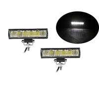 J/J 2 Phares de Travail Feux Antibrouillard 12V 24V LED 18W 1500lm Faisceau Combiné Spot et Flood Petit Barres Lumineuses 15,4cm pour Voiture Camion Homologué ECE E9