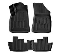 J&J AUTOMOTIVE | 3D Tapis De Sol en Caoutchouc Premium Compatible avec 3008 2009-2016 4pcs Système de Fixation Bord Haut Noir Antidérapant Facile à Nettoyer Toutes Saisons