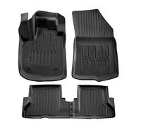 J&J AUTOMOTIVE | 3D Tapis De Sol en Caoutchouc Premium Compatible avec Dokker 2012-2021 4pcs Système de Fixation Bord Haut Noir Antidérapant Facile à Nettoyer Toutes Saisons