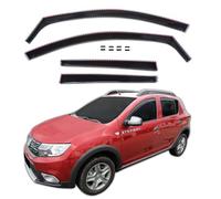 J&J AUTOMOTIVE | GP Deflecteurs d'air Déflecteurs de Fen?tre Latérale Compatible avec Sandero/Stepway 2012-2020, Ensemble 4 pcs, Aérodynamique
