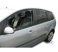 J&J AUTOMOTIVE | Heko Deflecteurs d'air Déflecteurs de Vent Compatible avec Focus C-Max 2003-2010, Ensemble 4 pi?Ces, Aérodynamique, Montage Facile