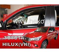 J&J AUTOMOTIVE | Heko Deflecteurs d'air Déflecteurs de Vent Compatible avec Hilux 8 4-Porte Depuis 2015, Ensemble 2 pcs, Aérodynamique, Montage Facile