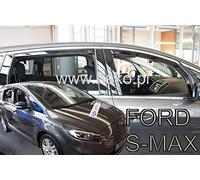 J&J AUTOMOTIVE | Heko Deflecteurs d'air Déflecteurs de Vent Compatible avec S-Max 2 Depuis 2016, Ensemble 4 pi?Ces, Aérodynamique, Montage Facile