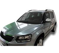 J&J AUTOMOTIVE Heko Déflecteurs d'air et de Vent pour Skoda Yeti 2009-2017, Lot de 4pcs, Teintés, Avant et Arrière, Aérodynamique