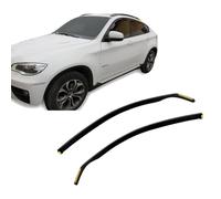 J&J AUTOMOTIVE HEKO Déflecteurs pour BMW X6 2009-2014, 2 pièces | 2 déflecteurs HEKO pour BMW X6, PMMA 3 mm, gris fumé, canal de vitre.
