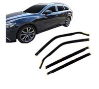 J&J AUTOMOTIVE HEKO Déflecteurs pour Mazda 6 Break Depuis 2013, 4 pièces | 4 déflecteurs HEKO pour Mazda 6 Break, PMMA 3 mm, gris fumé, canal de vitre.