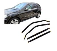 J&J AUTOMOTIVE HEKO Déflecteurs pour Mercedes Classe M W164 2005-2011 | 4 déflecteurs HEKO pour Mercedes Classe M W164, PMMA 3 mm, gris fumé, canal de vitre.