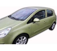 J&J AUTOMOTIVE HEKO Déflecteurs pour Opel Corsa D 5P. Berline 2006-2014 | 2 déflecteurs HEKO pour Opel Corsa D 5P. Berline, PMMA 3 mm, gris fumé, canal de vitre.
