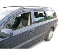 J&J AUTOMOTIVE HEKO Déflecteurs pour Volvo V70 Break 2000-2007, 4 pièces | 4 déflecteurs HEKO pour Volvo V70 Break, PMMA 3 mm, gris fumé, canal de vitre.