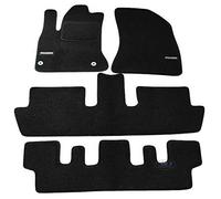 J&J Automotive | Logo Tapis De Sol Noir Velours sur Mesure pour C4 Grand Picasso 2006-2013, Ajustement précis, Base Antidérapante, Renforcée dans la Zone de la Pédale