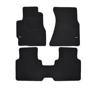 J&J AUTOMOTIVE | Logo Tapis De Sol Noir Velours sur Mesure pour CRV 2001-2006 4 pcs, Base Antidérapante, Tapis conducteur renforcé