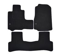 J&J AUTOMOTIVE | Logo Tapis De Sol Noir Velours sur Mesure pour CRV 2006-2012 3 pcs, Base Antidérapante, Tapis conducteur renforcé